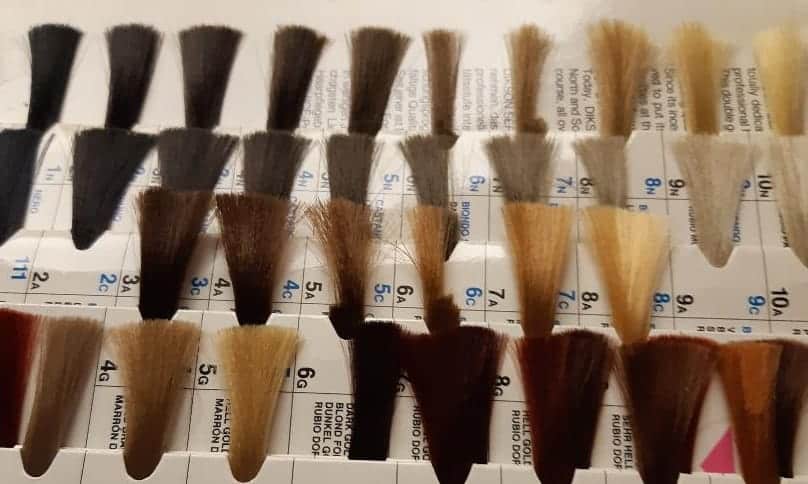 Natural Choice Hair System Color Swatches